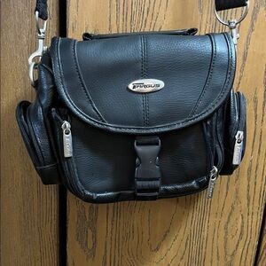 Targus Black Leather Shoulder Bag